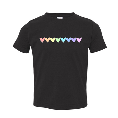 Youth T-Shirt - Pastel Hearts - Pride Preorder