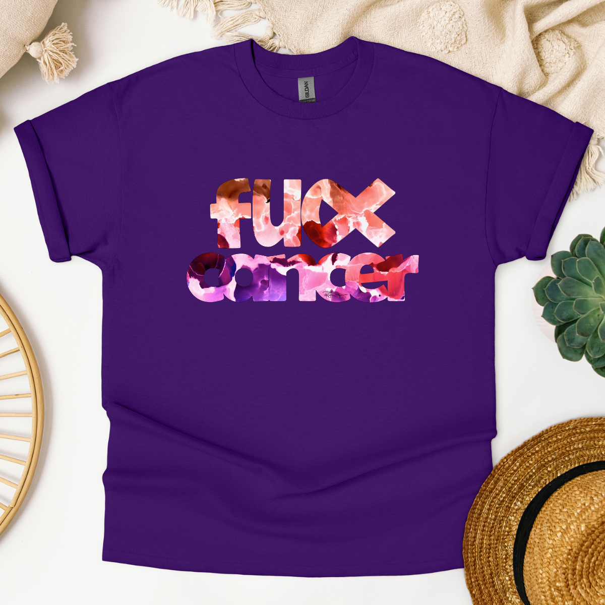 F*ck Cancer Apparel For Breast Cancer - Adult T-Shirt
