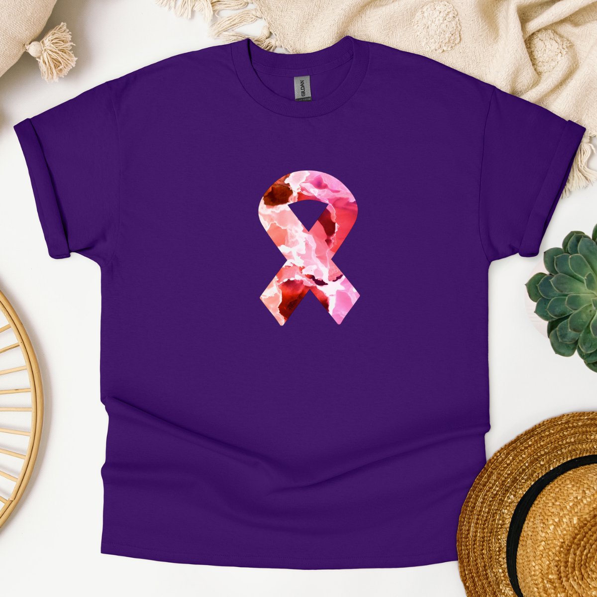 Pink Ribbon Apparel For Breast Cancer - Adult T-Shirt