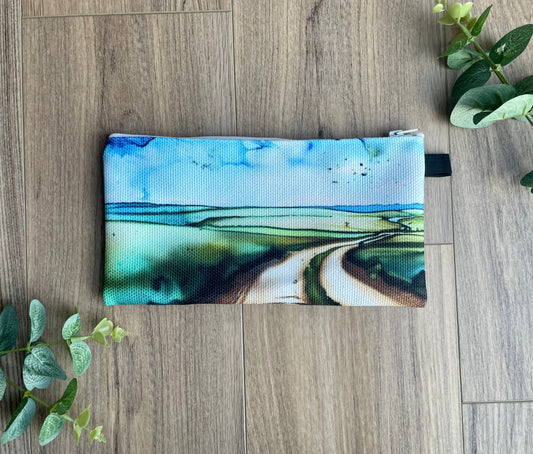 Another Landscape With a Dirt Road - Prairie Love Series - Accessory Bag - Made to Order