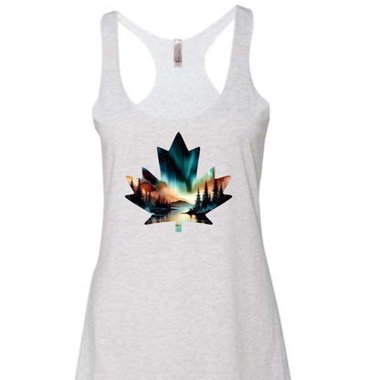 Tank Top - Sienna Glow Northern Lights Maple Leaf - PREORDER