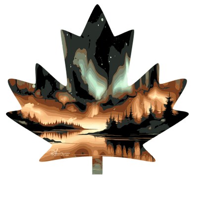 Canada Maple Leaf - "Copperwood 2.0" Painting - Apparel
