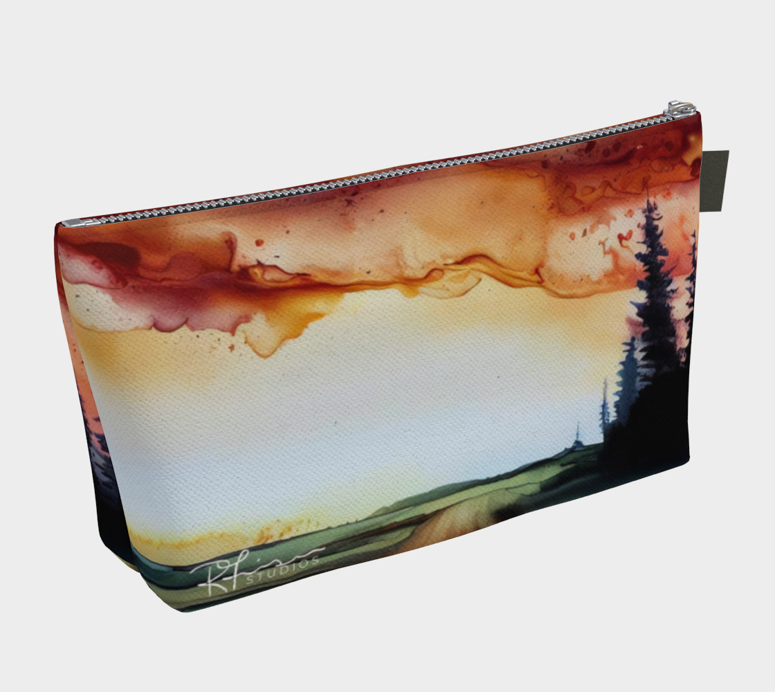 Auburn Skies - Prairie Love Floral Series - Beauty Bag - Made to Order