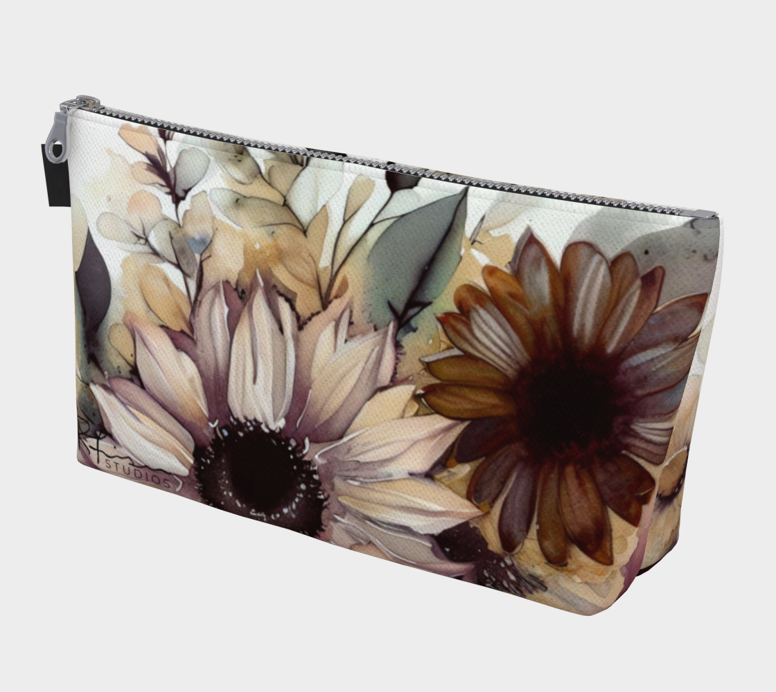 Vintage Fall Florals - Prairie Love Floral Series - Beauty Bags - Made to Order