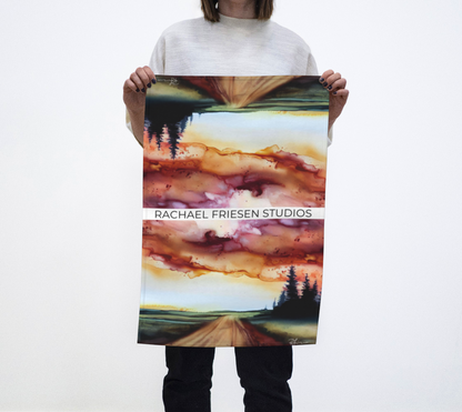Kitchen Towel/Dish Towel/Tea Towel - Auburn Skies - DOUBLED UP - MADE TO ORDER