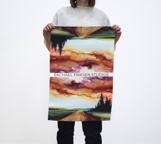 Dish Towel/Tea Towel/Kitchen Towel - Auburn Skies - DOUBLED UP - MADE TO ORDER