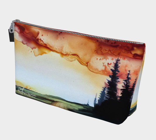 Auburn Skies - Prairie Love Floral Series - Beauty Bag - Made to Order