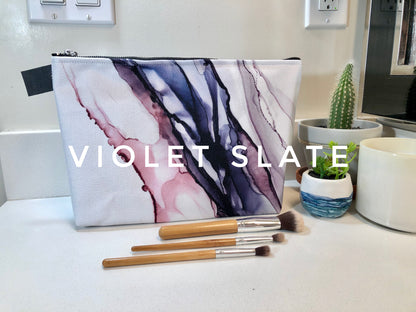 Beauty Bag - 10" and 12" - Violet Slate - Made to Order