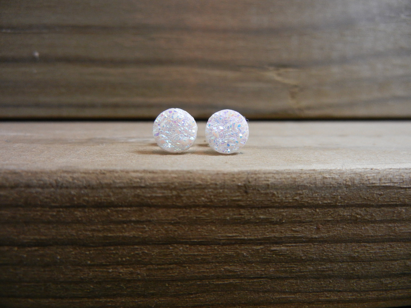 Pink Snow Mini Studs