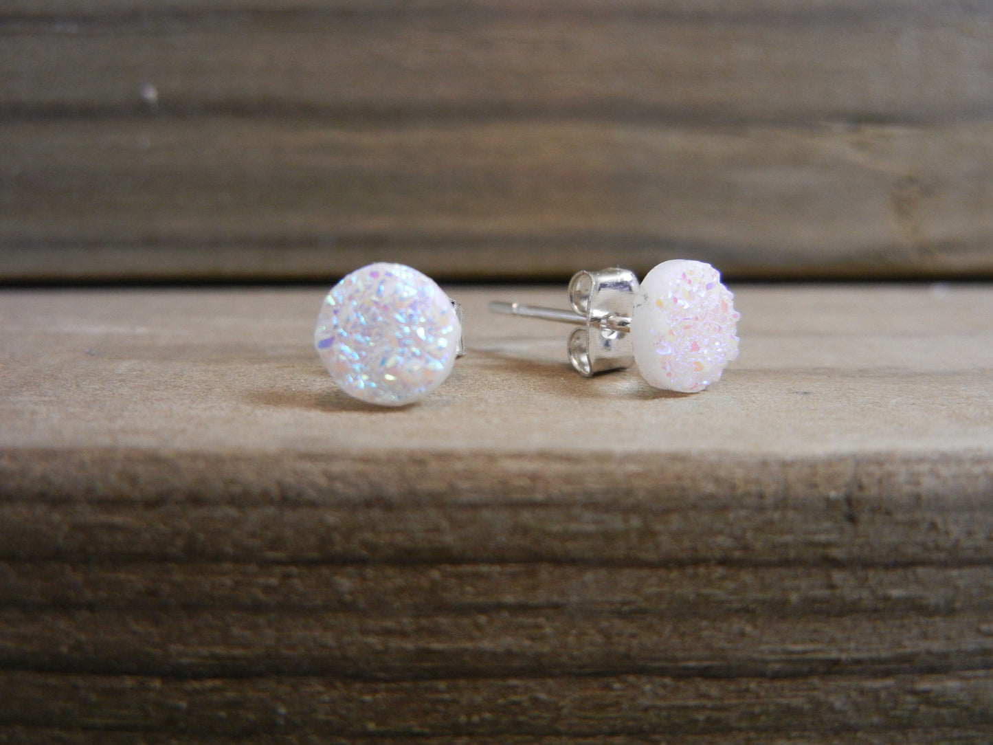 Pink Snow Mini Studs