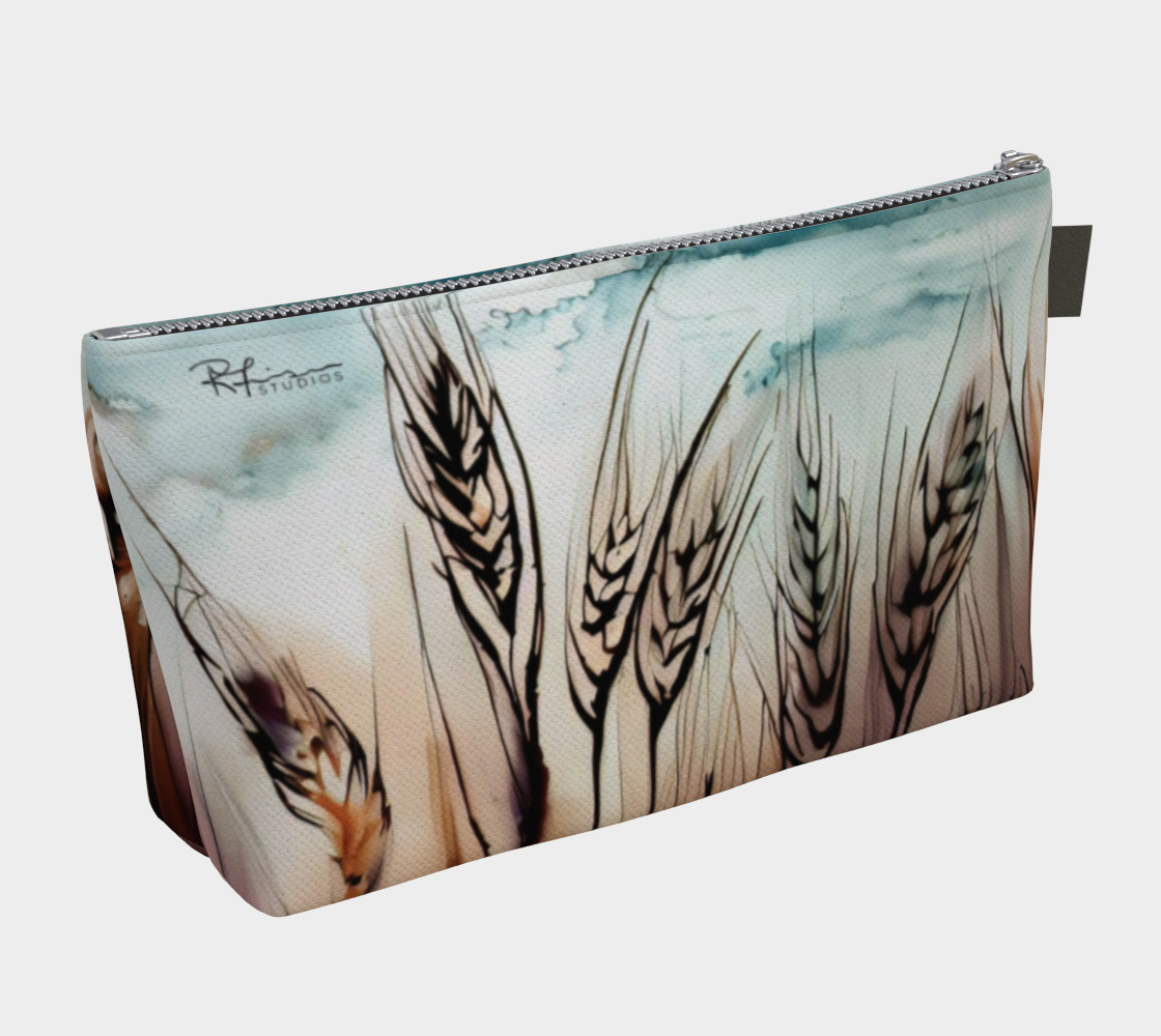 Wheaties in the Wind - Prairie Love Floral Series - Beauty Bags - Made to Order