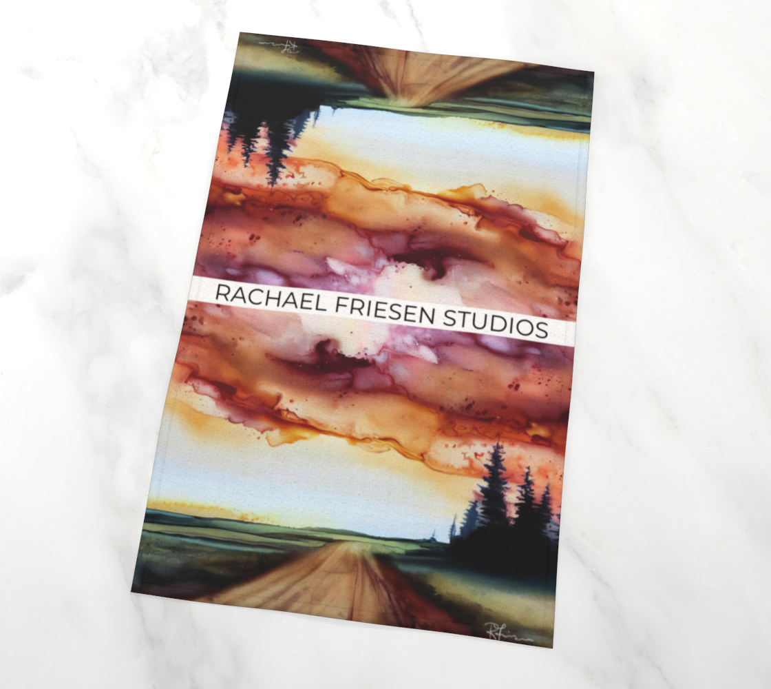 Dish Towel/Tea Towel/Kitchen Towel - Auburn Skies - DOUBLED UP - MADE TO ORDER