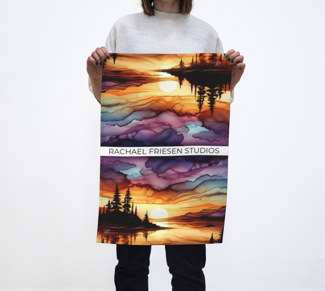 Dish Towel/Tea Towel/Kitchen Towel - Ember - DOUBLED UP - MADE TO ORDER